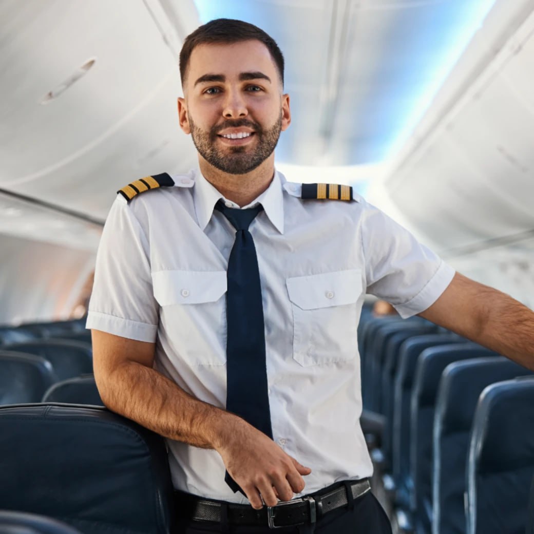 Male flight attendant